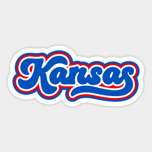 Retro Kansas Script Sticker